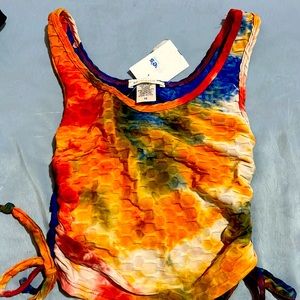 Colorful teen crop top